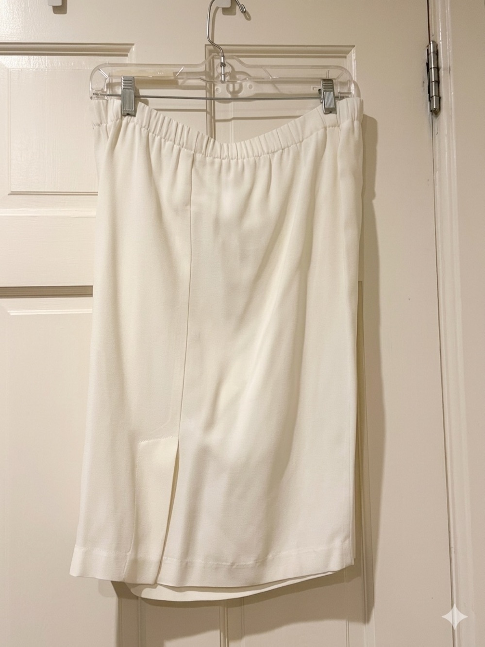 Vintage Classic late 1980s Cream Midi Skirt - Elastic Waist